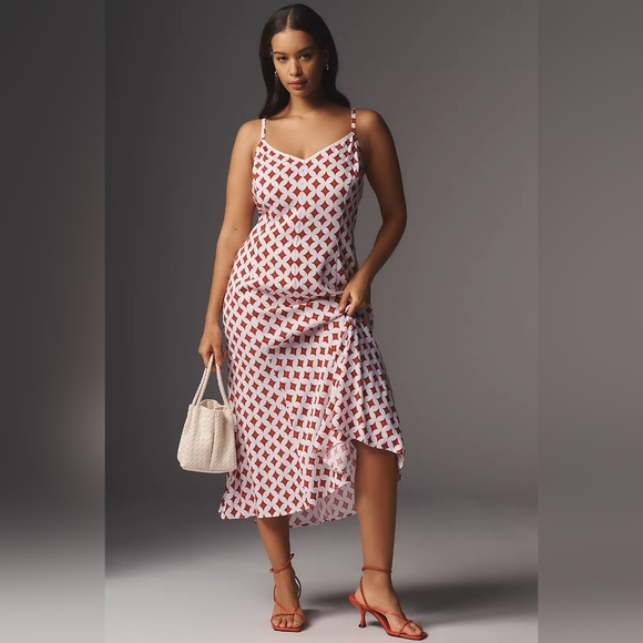 *NWT!* Universal Standard Cooling Cupro Slip Dress In Morningstar Red - Size S - Picture 3 of 6